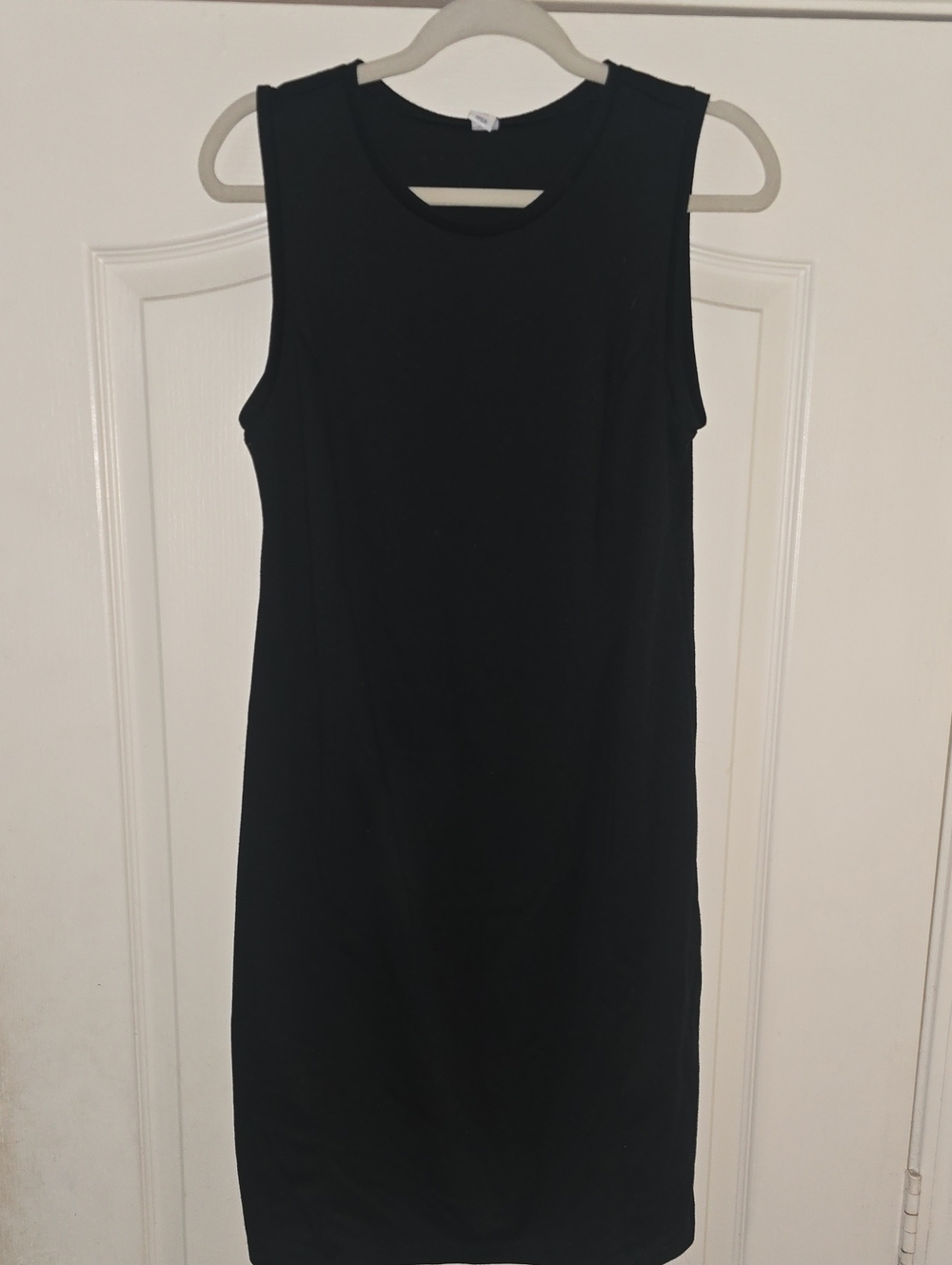 Old Navy Black Sleeveless Midi Shift Dress